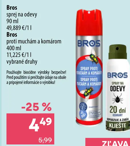Bros sprej na odevy