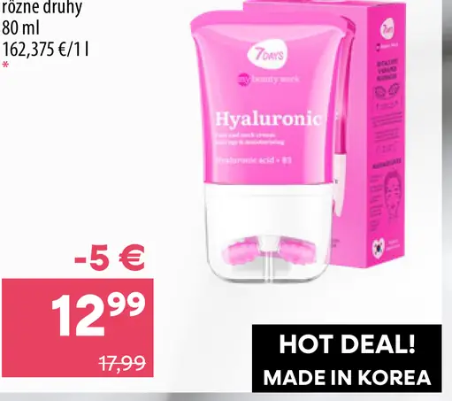 7 DAYS krém na tvár, krk a dekolt Hyaluronic