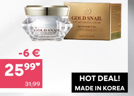 Gold Energy Snail Synergy krém na oči okolo so zlatom a slimáčím mucínom