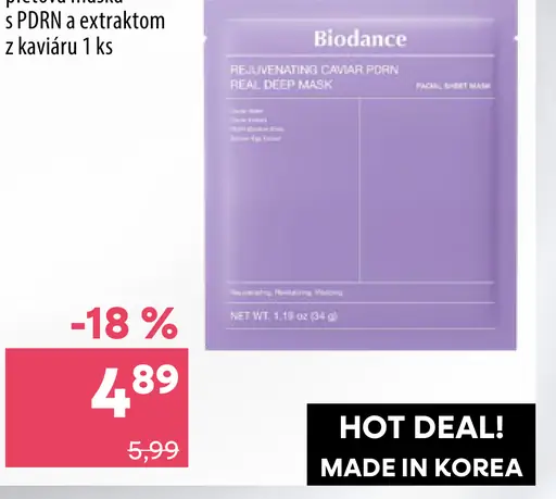 Biodance hydrogelová pleťová maska s PDRN a extraktom z kaviáru
