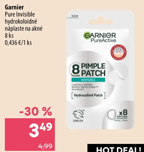 Garnier PureActive Invisible hydrokoloidné náplasti na akné