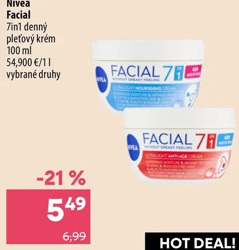 Nivea Facial 7 v 1 denný krém proti vráskam