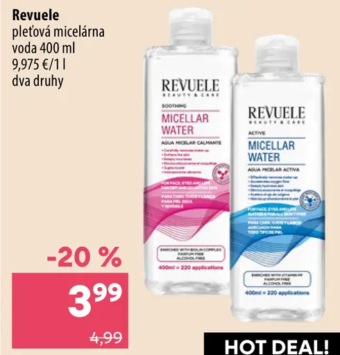 Revuele pleťová micelárna voda