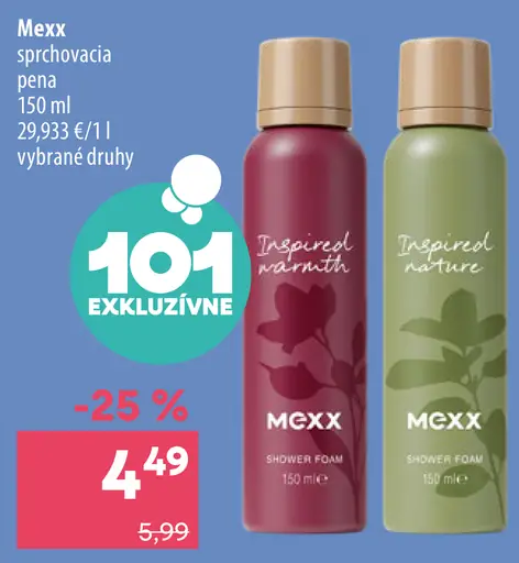 Mexx sprchovacia pena