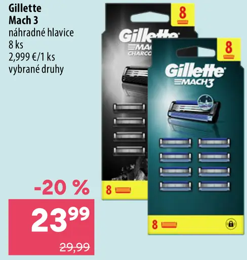 Gillette Mach3 náhradné hlavice