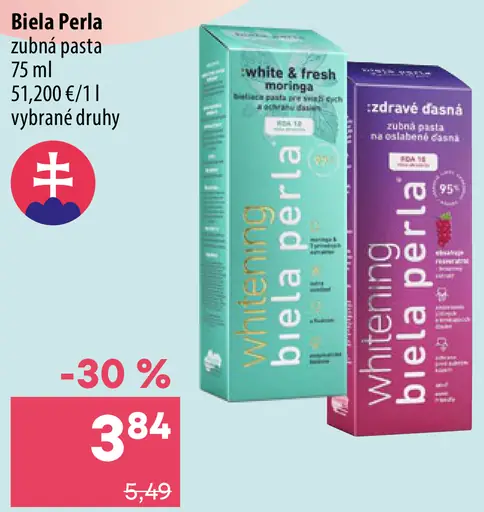 Biela Perla zubná pasta Whitening & Fresh / Zdravé ďasná