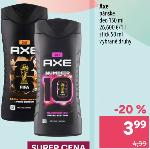 Axe sprchovací gél