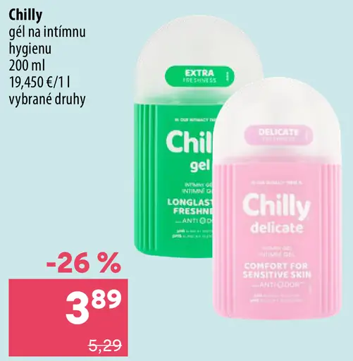 Chilly gél na intímnu hygienu