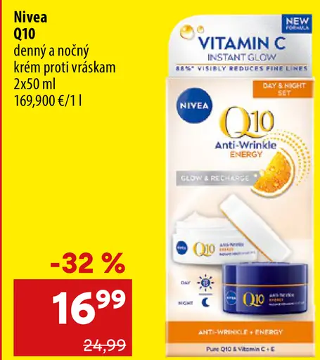Nivea Q10 denný a nočný krém proti vráskam