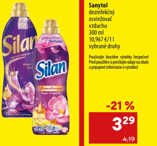Silan avivážny prostriedok 35 pracích dávok