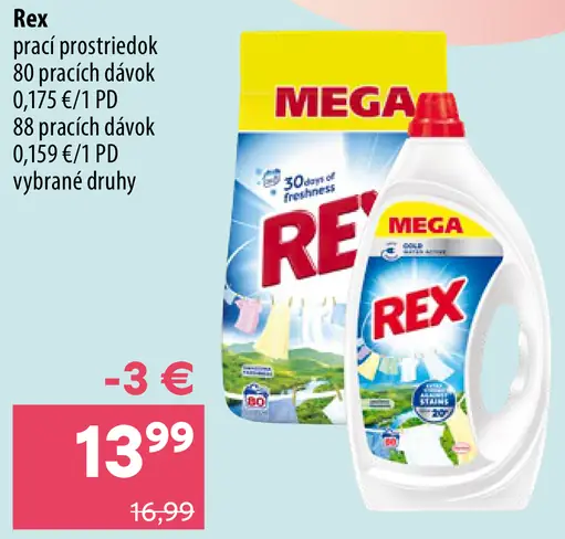 Rex prací prostriedok