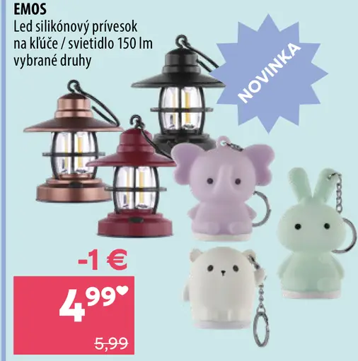 EMOS LED silikónový prívesok na kľúče / svietidlo
