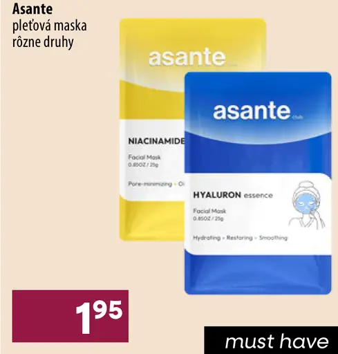 Asante pleťová maska