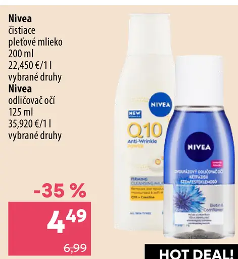 Nivea Ošetrujúce čistiace pleťové mlieko