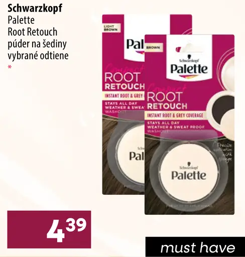 Schwarzkopf Palette Root Retouch púder na šediny, vybrané odtiene