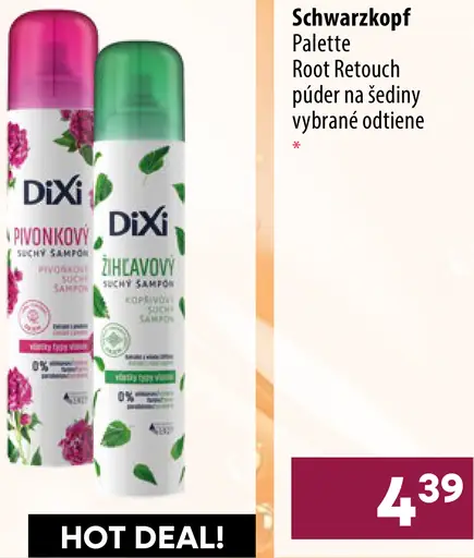 Dixi pivonkový suchý šampón