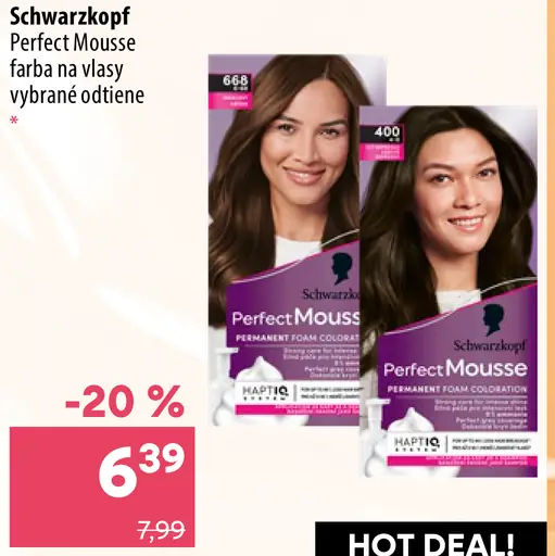 Schwarzkopf Perfect Mousse farba na vlasy vybrané odtiene