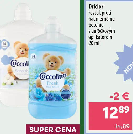 Driclor roztok proti nadmernému poteniu s guľôčkovým aplikátorom