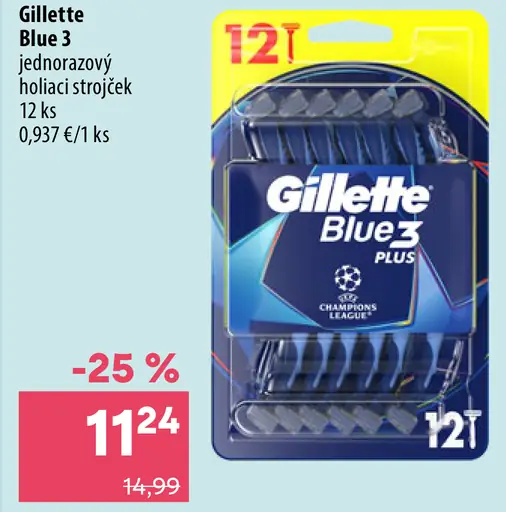 Gillette Blue3 jednorazový holiaci strojček