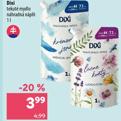 Dixi tekuté mydlo náhradná náplň