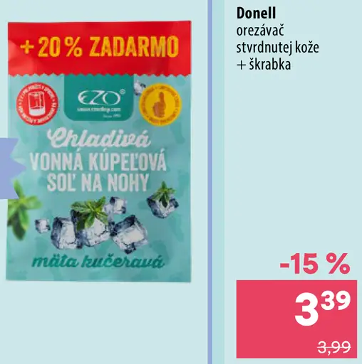 Ezo chladiaca kúpeľová soľ na nohy mäta