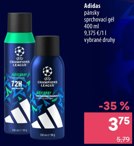 Adidas sprchovací gél vybrané druhy