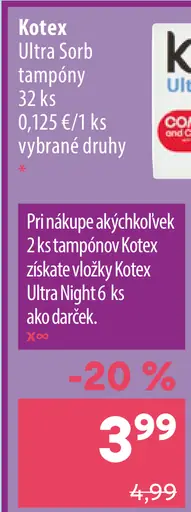 Kotex Ultra Sorb tampóny
