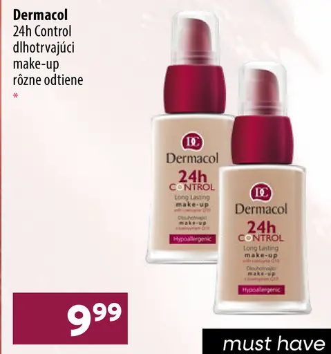 Dermacol 24h Control dlhotrvajúci make-up, rôzne odtiene