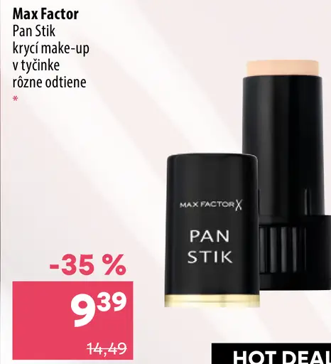Max Factor Pan Stik krycí make-up v tyčinke, rôzne odtiene