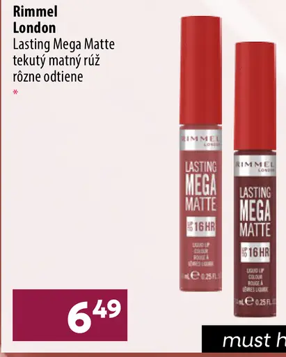 Rimmel London Lasting Mega Matte tekutý matný rúž, rôzne odtiene