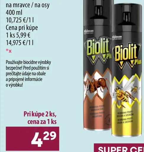 Biolit Plus prípravok na mravce a osy