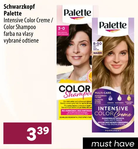 Schwarzkopf Palette Intensive Color Creme farba na vlasy, odtieň 3-0