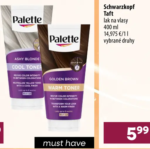 Schwarzkopf Taft lak na vlasy