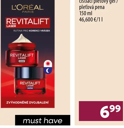L'Oréal Paris Revitalift Laser denný a nočný krém