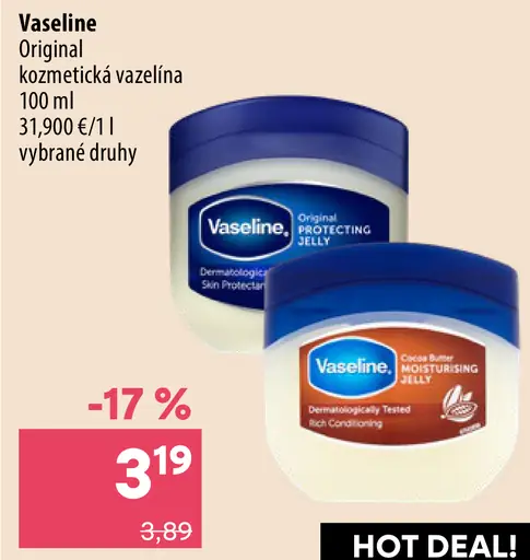 Vaseline Original kozmetická vazelína
