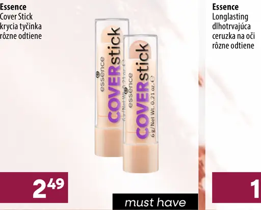Essence Cover Stick krycia tyčinka, rôzne odtiene
