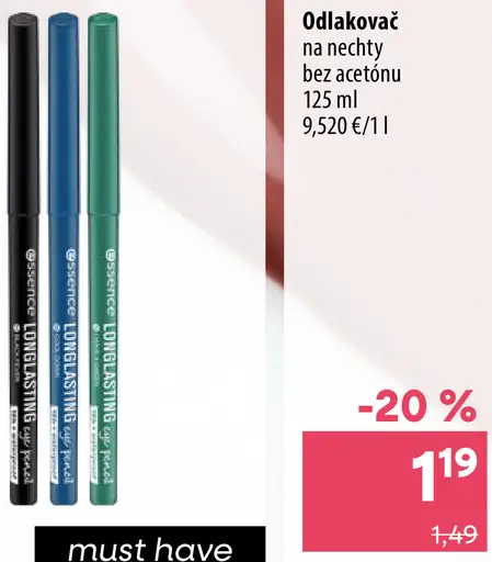 Odlakovač na nechty bezacetónový