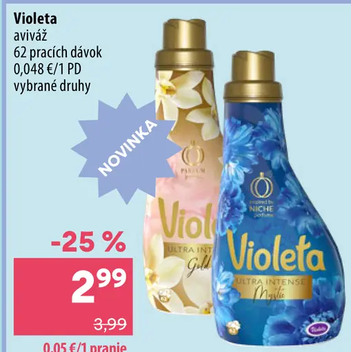 Violeta aviváž, vybrané druhy