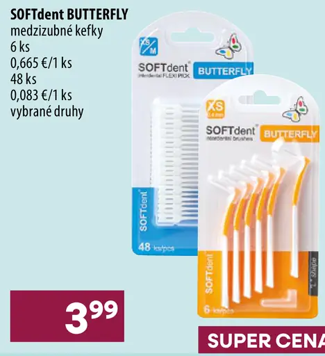 SOFTdent Butterfly medzizubné kefky