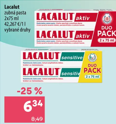 Lacalut aktiv zubná pasta