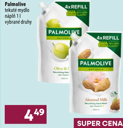 Palmolive tekuté mydlo, náplň, vybrané druhy