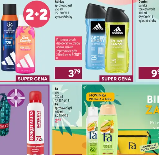 Adidas sprchovací gél vybrané druhy