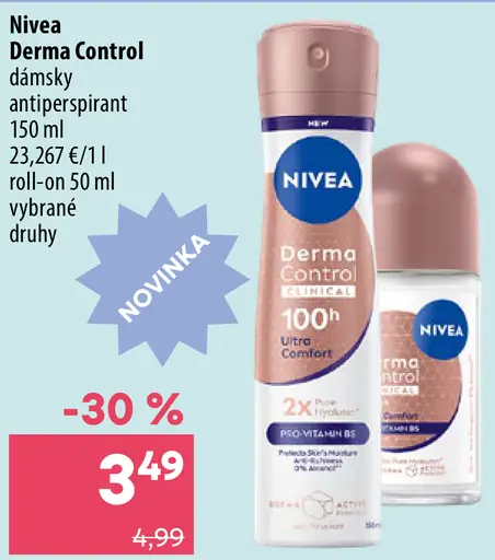 Nivea Derma Control dámsky antiperspirant roll-on