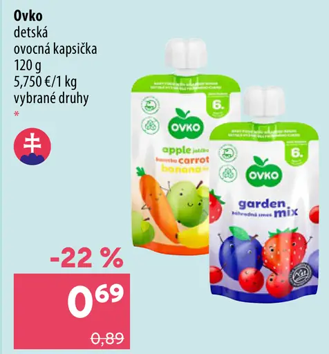 Ovko detská ovocná kapsička