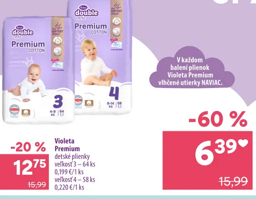 Violeta detské plienky, veľkosť 4