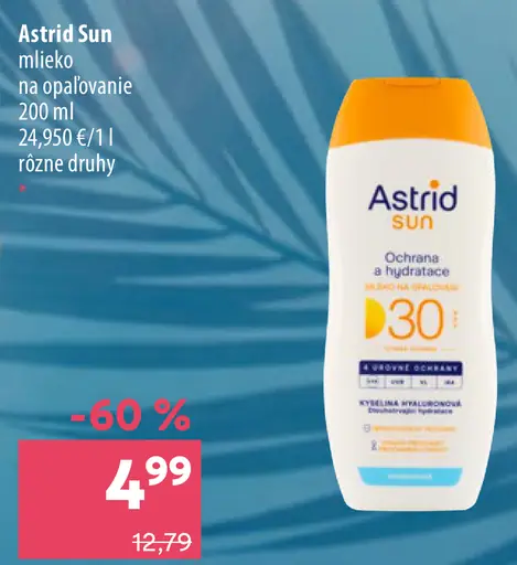 Astrid Sun mlieko na opaľovanie