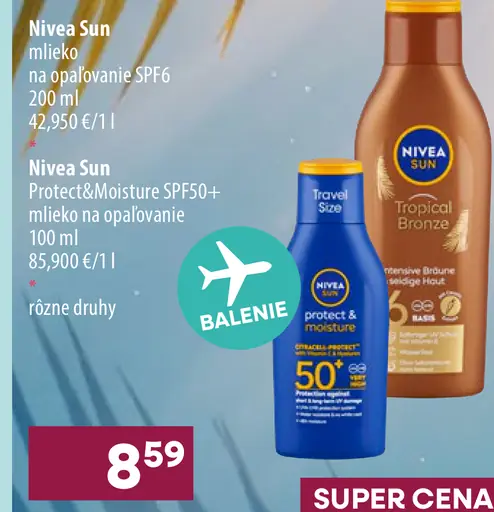Nivea Sun Protect & Moisture SPF 50+ mlieko na opaľovanie