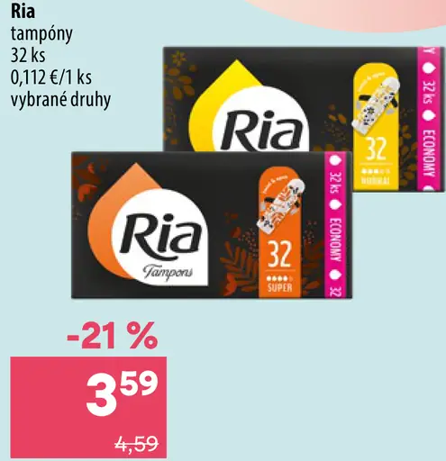 Ria tampóny
