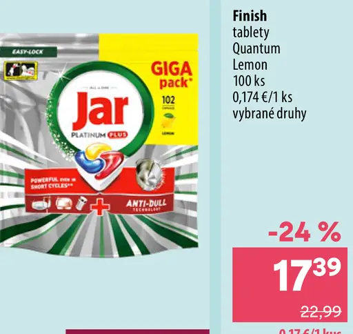 Finish Quantum Lemon tablety do umývačky riadu