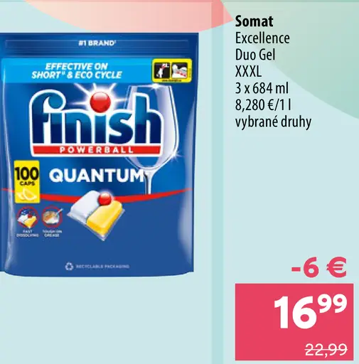 Somat Excellence Duo Gel XXXL gél do umývačky riadu